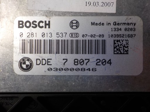 BMW Computer Bedienteil 0281013537 7807204