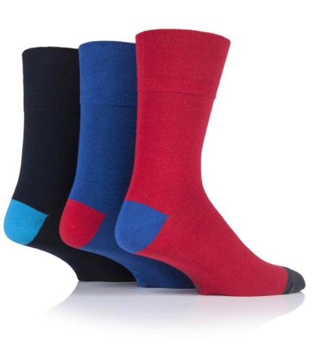Pánske 3 páry ponožiek Gentle Grip farebné HYBRID nesťahujúci lem