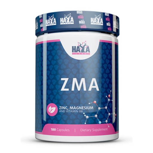 Haya Labs ZMA Horčík Zinok Vitamín B6 Odolnosť kostí Svaly 180 kaps