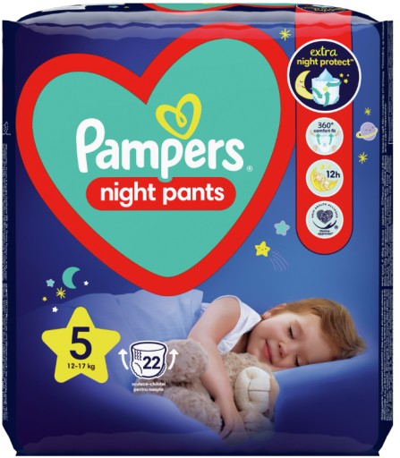 Підгузки Pampers Night Pants 5 розмір 12-17 кг 22 шт.