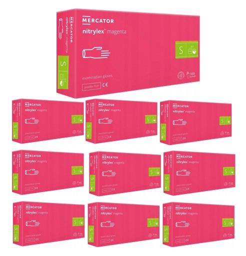 Перчатки Nitrylex пурпурные нитриловые 10x 100 шт. S