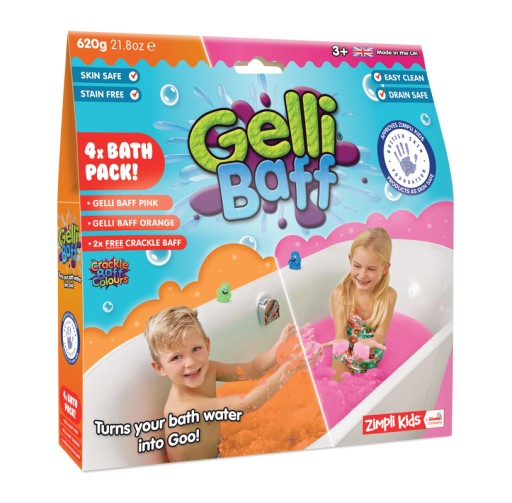 Prášok do kúpeľa Zimpli Kids Gelli Baff Pom/Ružová