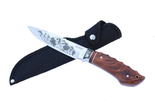 Мисливський ніж з гравіюванням KANDAR N347 + ЧОХАЛ