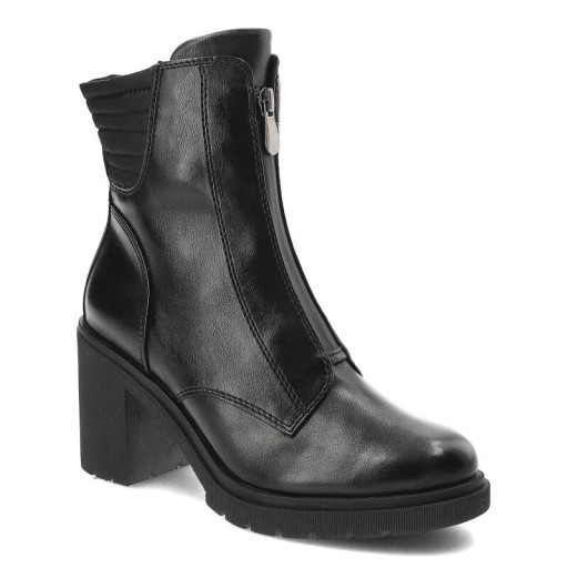 Čierne Členkové čižmy Marco Tozzi Elegantné Dámska obuv