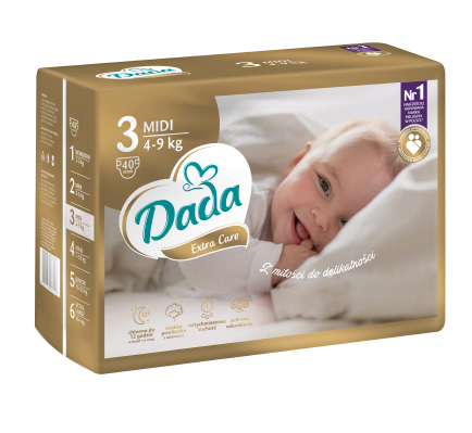 Підгузки Dada Extra Care 3 розмір 4-9 кг 40 шт.