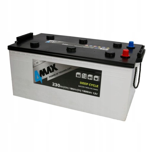 BAT230/1600L/DC/4MAX - Акумулятор 4Max 230AH L + DEEP-CYCLE BAT230 / 1600L / D