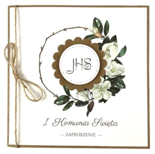 Запрошення на причастя 13,5 х 13,5 см