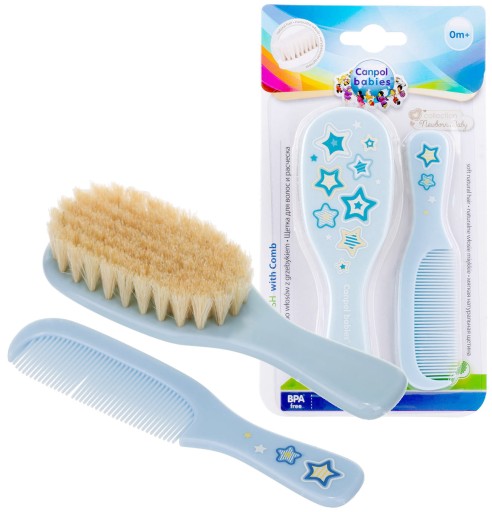 Набір гребінець і щітка Canpol babies, сині відтінки