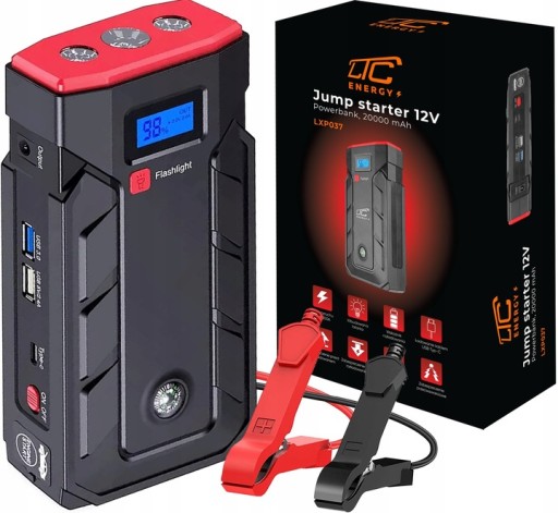 BOOSTER JUMP STARTER ПУСК 12V POWERBANK 20000