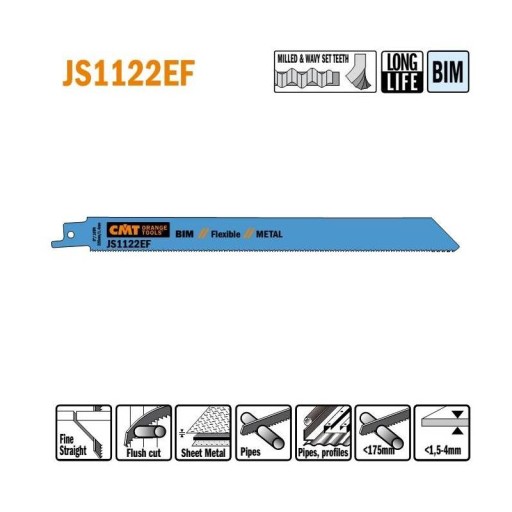 РЕЦИМЕРНАЯ ПИЛА CMT 225мм 18TPI 5шт. JS1122EF-5