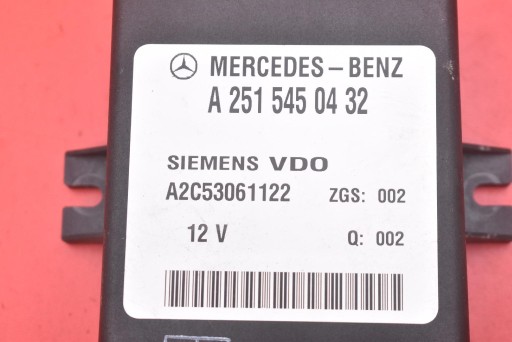 control unit module springing A2515450432 MERCEDES E-KLASA W211 1.8 compressor;