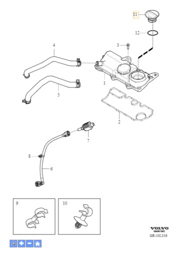 Крышка заливной горловины Volvo OE 31359145