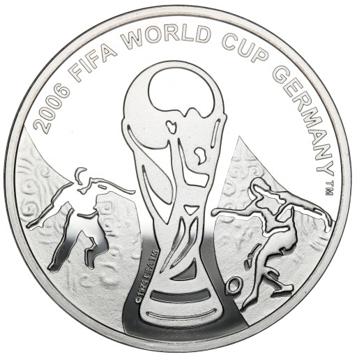 1 lari 2004 Gruzja Mistrzostwa Świata w Piłce Nożnej Niemcy 2006 Ag 0.925