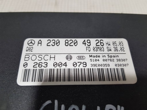 module control unit PDC MERCEDES SL R230 2308204926