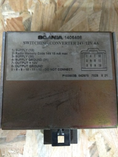 Преобразователь Scania 4 R 24V-12V 1406408