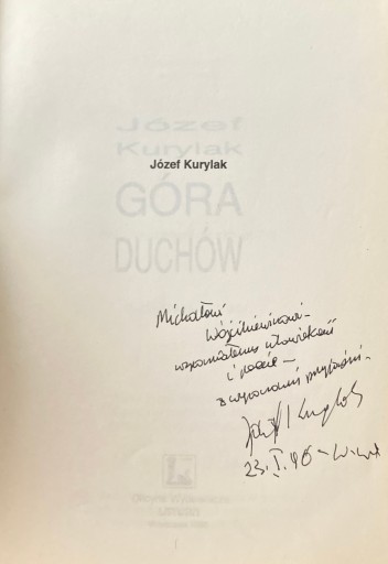 Józef Kurylak - Góra duchów Autograf