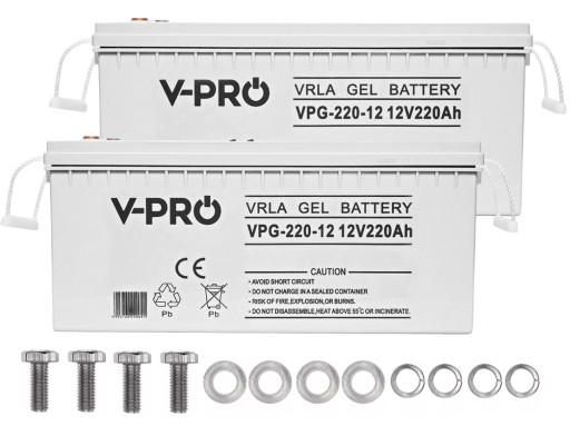 2 гелевых аккумулятора, вольт pl vpro, 220 ач, преобразователь инвертора ибп