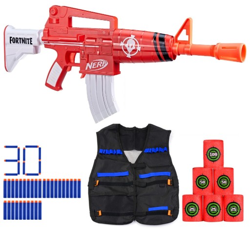 NERF ZESTAW FORTNITE KARABIN M16 INSIGHTFUL + KAMIZELKA 40