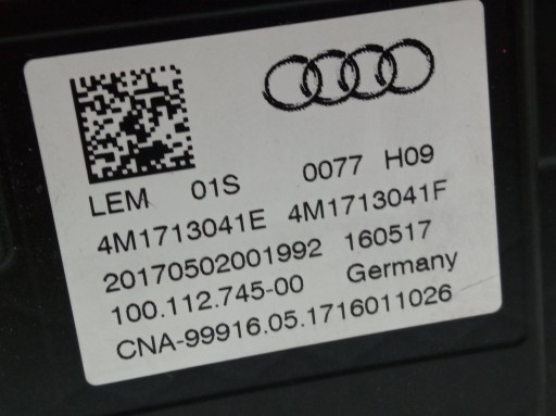 řadicí páka převodovky převodů kulysa AUTOMAT 4M 4.0 TDI Audi Q7 II SQ7