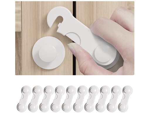 10× ЗАМОК БЕЗПЕКИ ДЛЯ ШАФ ТА ЯЩИКІВ МЕБЛІВ 10 ШТ.