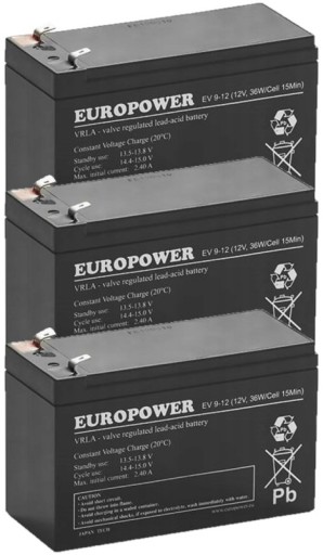 АККУМУЛЯТОРЫ TBC32 КОМПЛЕКТ АККУМУЛЯТОРОВ ДЛЯ ИБП APC EATON POWERWALKER 3x EV 9-12