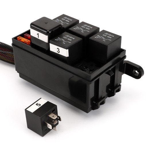 ijuy2010322011 - Комплект релейного блоку запобіжників на 12 в з 5-контактним джгутом проводів