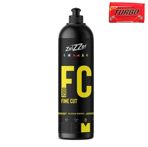 ZviZZer FC2000 Fine Cut - полировальная паста - 750мл + Turbo Rubber