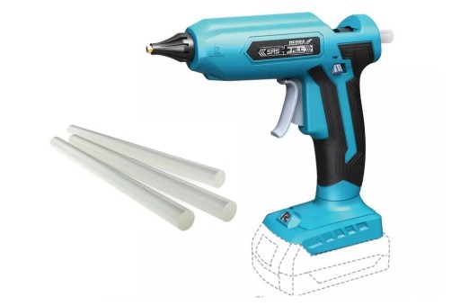 КЛЕЙНЫЙ ПИСТОЛЕТ DEDRA 11мм 180°C 18В SAS+ALL DED7052 + 3PC КЛЕЙ