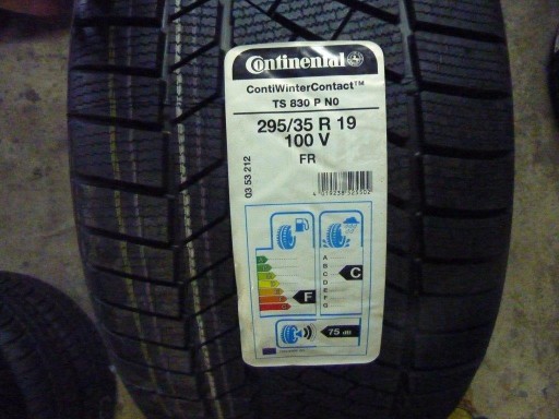 2 НЕИСПОЛЬЗОВАННЫЕ ЗИМНИЕ шины 295/35R19 CONTINENTAL CONTIWINTER TS830P Z749
