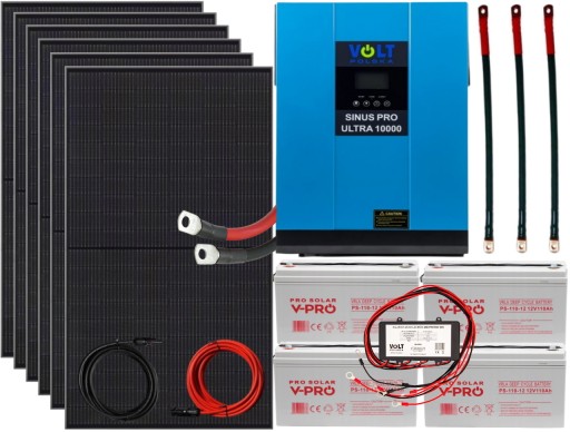 ZESTAW PANEL SOLARNY PRZETWORNICA 10000W 230V MPPT - НАБОР СОЛНЕЧНЫХ ПАНЕЛЕЙ ИНВЕРТОР 10000W 230V MPPT