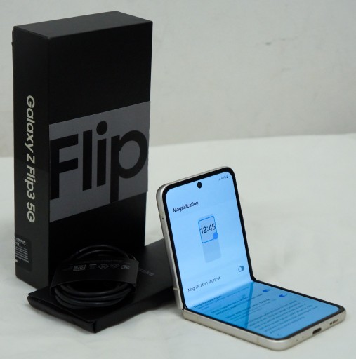 Smartfón Telefón SAMSUNG GALAXY S FLIP3 5G Krémová + KRABIČKA + USB KÁBEL