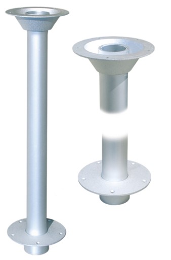 125912 - АЛЮМІНІЄВА НІЖКА СТОЛУ 70 СМ + 2 СЛОТА