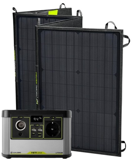 KIT 13007 + 22080 - Мобильный тихий без запаха солнечный генератор 13ah 4x4