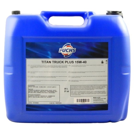 FUCHS TITAN TRUCK PLUS 15w40 моторное масло 20л