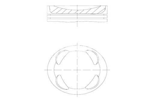 081 00104 - MAHLE PISTON 77 STD CITROEN BERLINGO MULTISPACE BERLINGO МІНІВЕН C3 II
