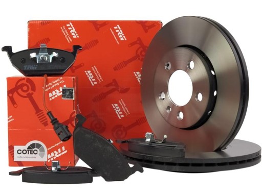 TRW ДИСКИ + КОЛОДКИ ПЕРЕДНІ SKODA OCTAVIA І FABIA І