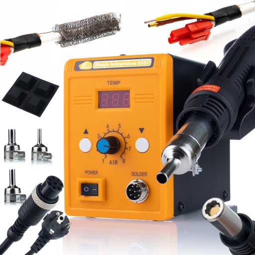 ПАЯЛЬНА СТАНЦІЯ АПАРАТУ ДЛЯ ЗВАРЮВАННЯ ПЛАСТИКУ 858D + НАГРІВ