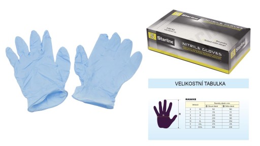 НИТРИЛОВЫЕ ПЕРЧАТКИ РАЗМЕР XL UNI 100 ШТ STARLINE