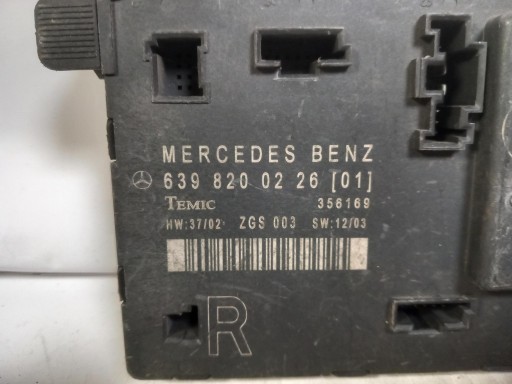 control unit module door MERCEDES VITO W639 6398200226 03-10
