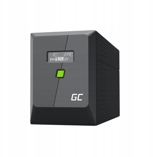 Джерело безперебійного живлення greencell 2000va 1200w powerproof with lcd display