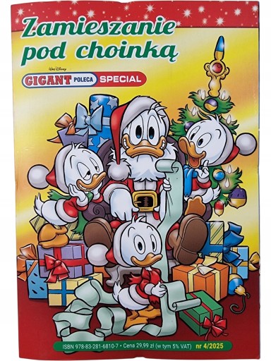 Zdjęcie egzemplarza: Zamieszanie pod Choinką Gigant Poleca Special Kaczor Donald Komiks nr 4/25