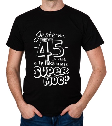 koszulka POMYSŁ NA 45 URODZINY 45 LAT prezent 9978064772 Odzież Męska T-shirty VG XMIWVG-3