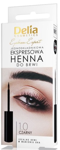 DELIA EYEBROW EXPERT JEDNOZLOŽKOVÁ EXPRESNÁ HENNA NA OBOČIE 1.0 ČIERNA