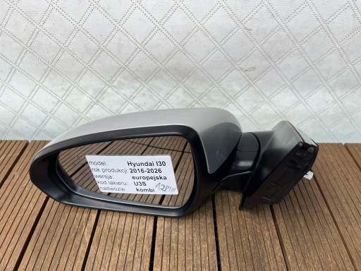 HYUNDAI i30 III 16-23 mirror left 12-PIN ASYSTENT PODSWIETLENIE colour U3S