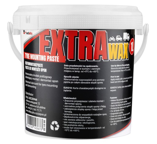 ПАСТА МОНТАЖНАЯ DO ШИН EXTRA WAX 1KG NIEMIECKA зображення 1