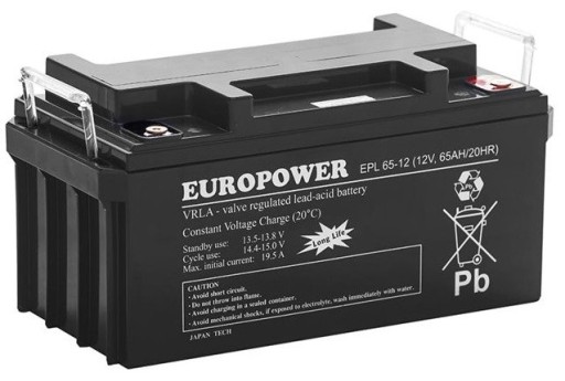 Аккумулятор epl 65-12 (12в 65ач) europower