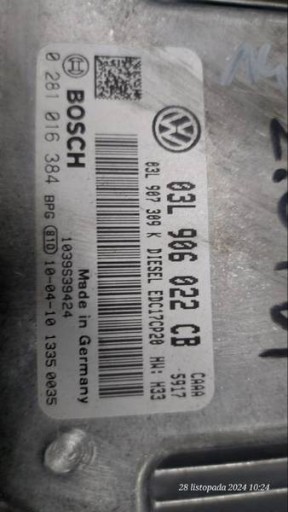 computer 03L906022CB VW TRANSPORTER T5 2.0 TDI