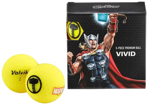М'яч для гольфу Volvik Marvel Edition Thor 4 шт