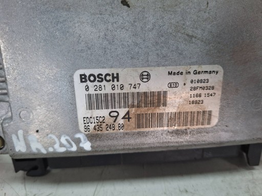 control unit of the engine 0281010747 9643524880 PEUGEOT 307 8V HDI
