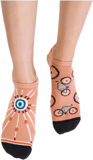 Bavlnené členkové ponožky dámske nie na pár na bicykle
